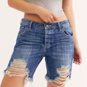 ONE TEASPOON Rodeo Blue Stevies distressed shorts